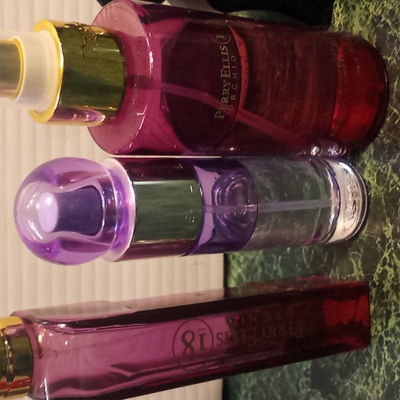 Perry Ellis Orchid Set Used /Viva La Juicy/ Victoria's Secret Empty Bottles Lot - Picture 2 of 8